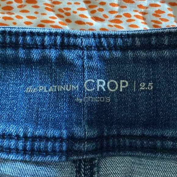 Chicos platinum denim crops. Chicos size 2.5 - Picture 3 of 4